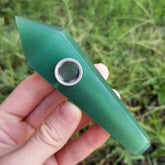 Green Aventurine Crystal Pipe